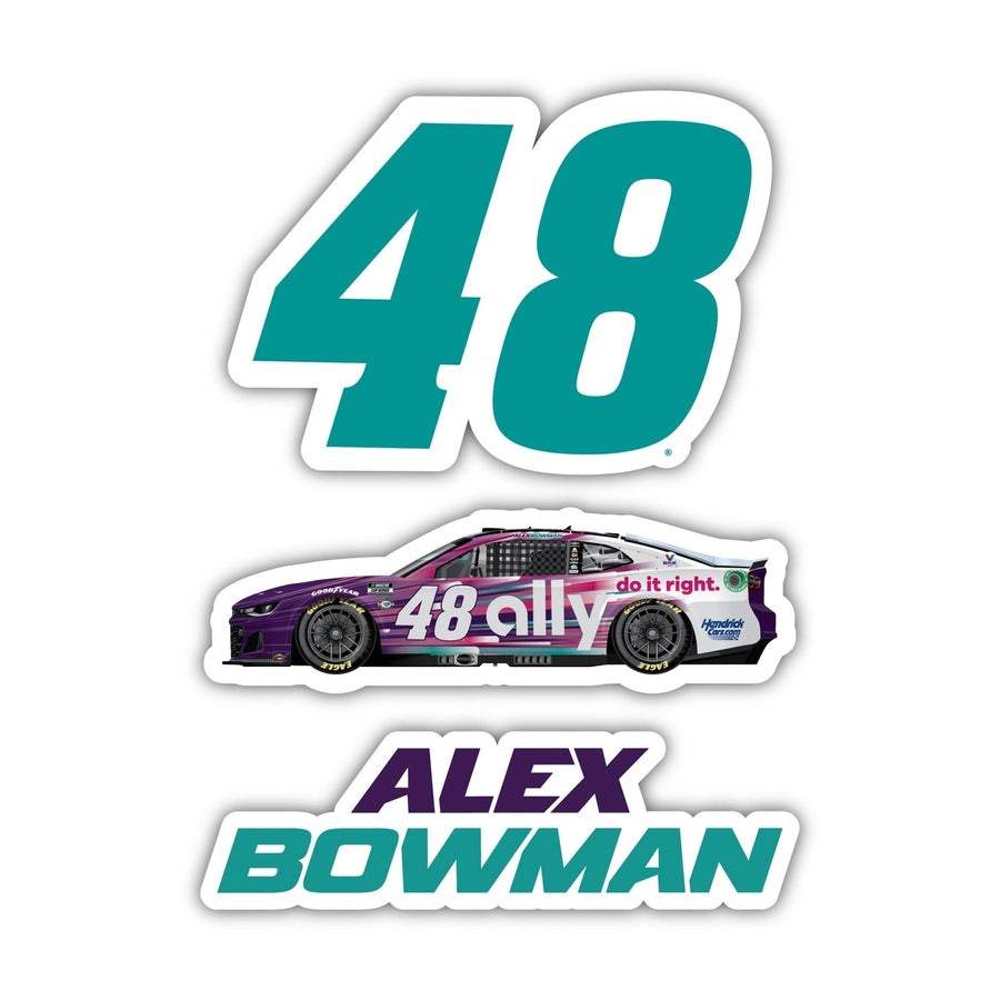 48 Alex Bowman  3 Pack Laser Cut Decal Image 1