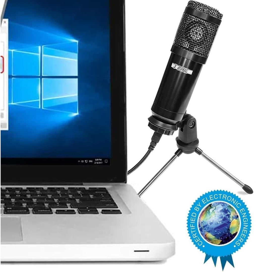 USB Mic for Computer PC Gaming Podcast Desktop Tripod Stand Kit for Streaming Recording Vocals Voice Cardioids Studio Image 2