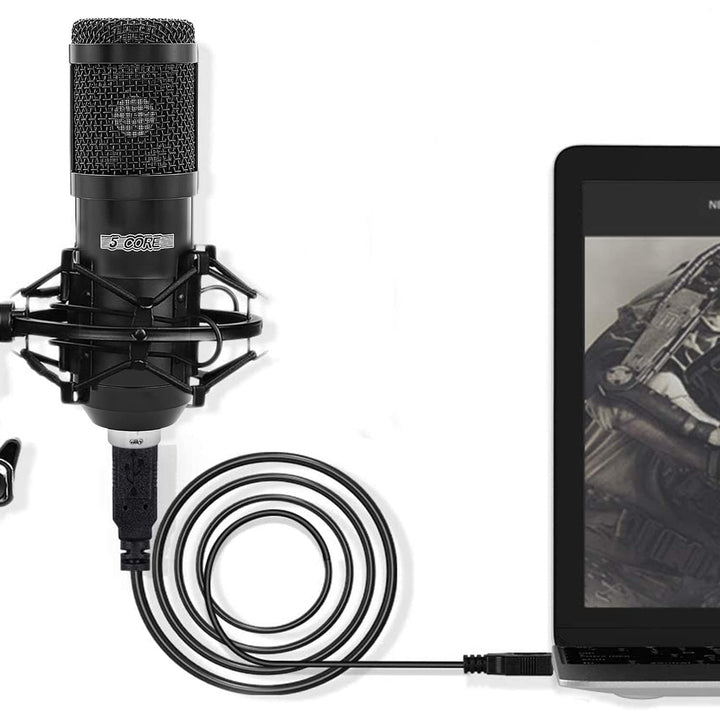 USB Mic for Computer PC Gaming Podcast Desktop Tripod Stand Kit for Streaming Recording Vocals Voice Cardioids Studio Image 4