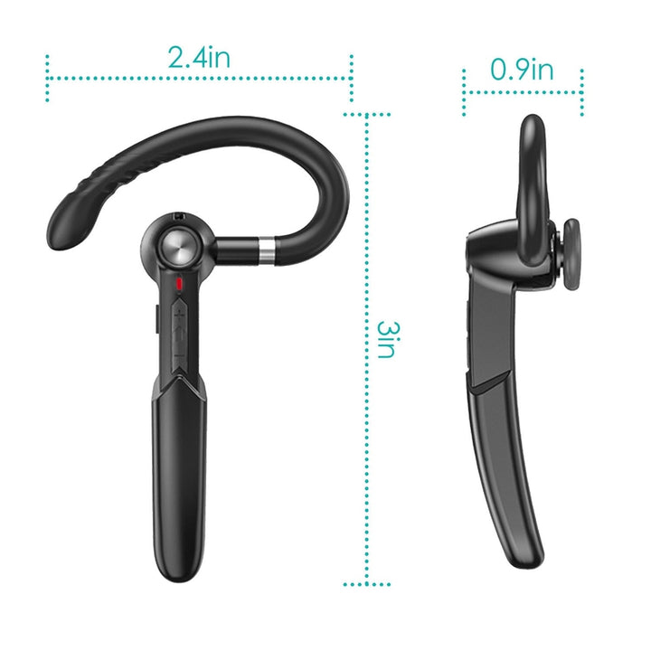 Unilateral Wireless V5.0 Business Earpiece Rechargeable Wireless in-Ear Headset with Hook for Car Driving Phone Call Image 8