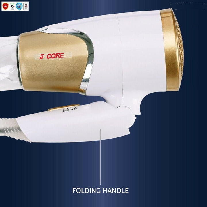 White Hair Blow Dryer Lightweight Conditioner Cord Keeper Hair Dryer Ionic Men Women Blower 1875W Ceramic Quiet Styling Image 9