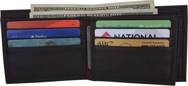 Swiss Marshall RFID Blocking Mens Bifold Premium Leather Credit Card ID Holder Wallet with Coin Pouch Image 4