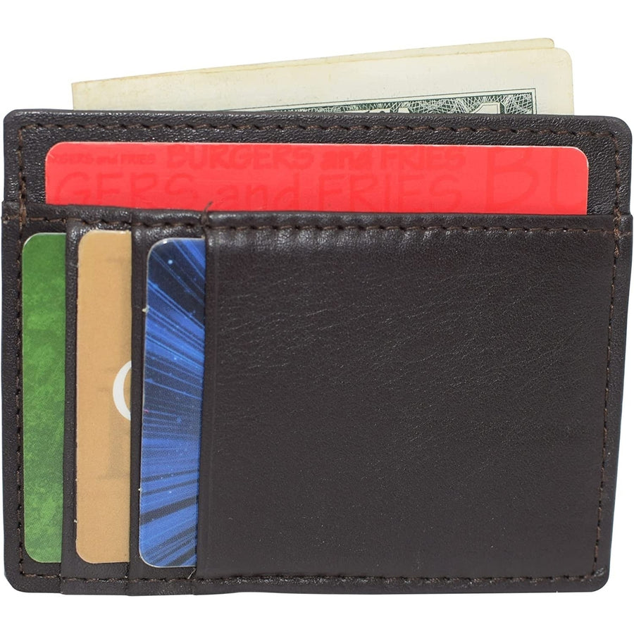 Swiss Marshall RFID Blocking Front Pocket Leather Slim Credit Card Case Holder Wallet Image 1