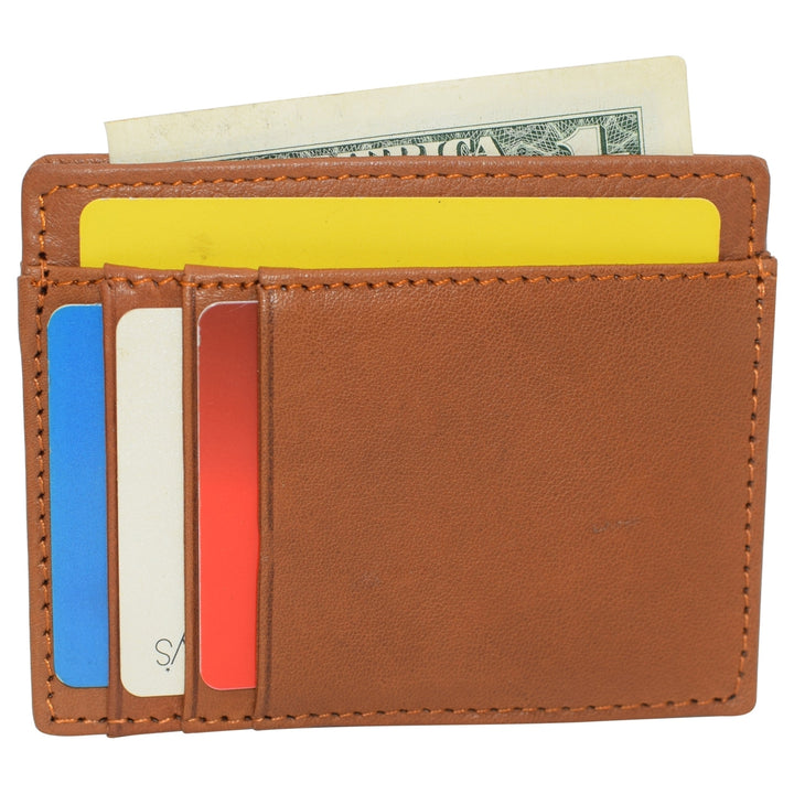 Swiss Marshall RFID Blocking Front Pocket Leather Slim Credit Card Case Holder Wallet Image 3