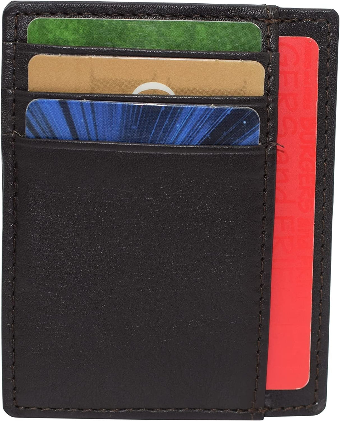 Swiss Marshall RFID Blocking Front Pocket Leather Slim Credit Card Case Holder Wallet Image 4