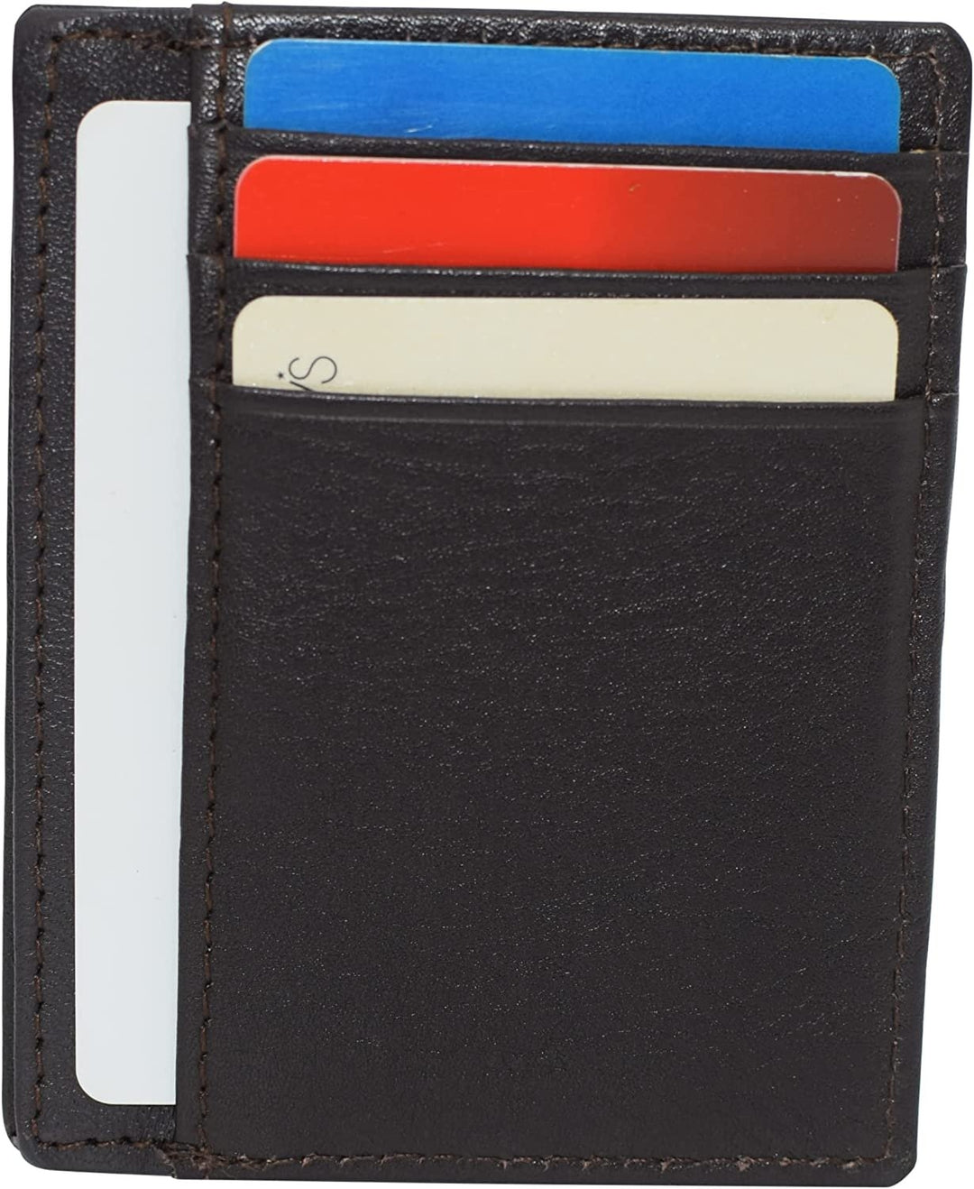 Swiss Marshall RFID Blocking Front Pocket Leather Slim Credit Card Case Holder Wallet Image 6