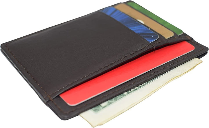 Swiss Marshall RFID Blocking Front Pocket Leather Slim Credit Card Case Holder Wallet Image 7