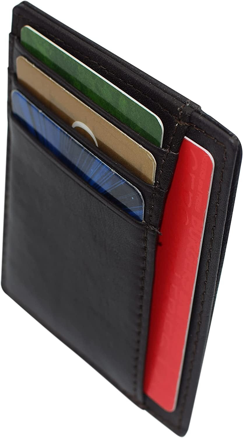 Swiss Marshall RFID Blocking Front Pocket Leather Slim Credit Card Case Holder Wallet Image 8