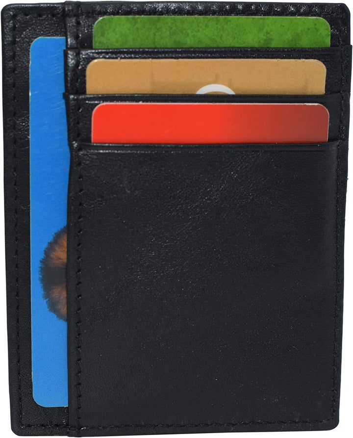 Swiss Marshall RFID Blocking Front Pocket Leather Slim Credit Card Case Holder Wallet Image 10