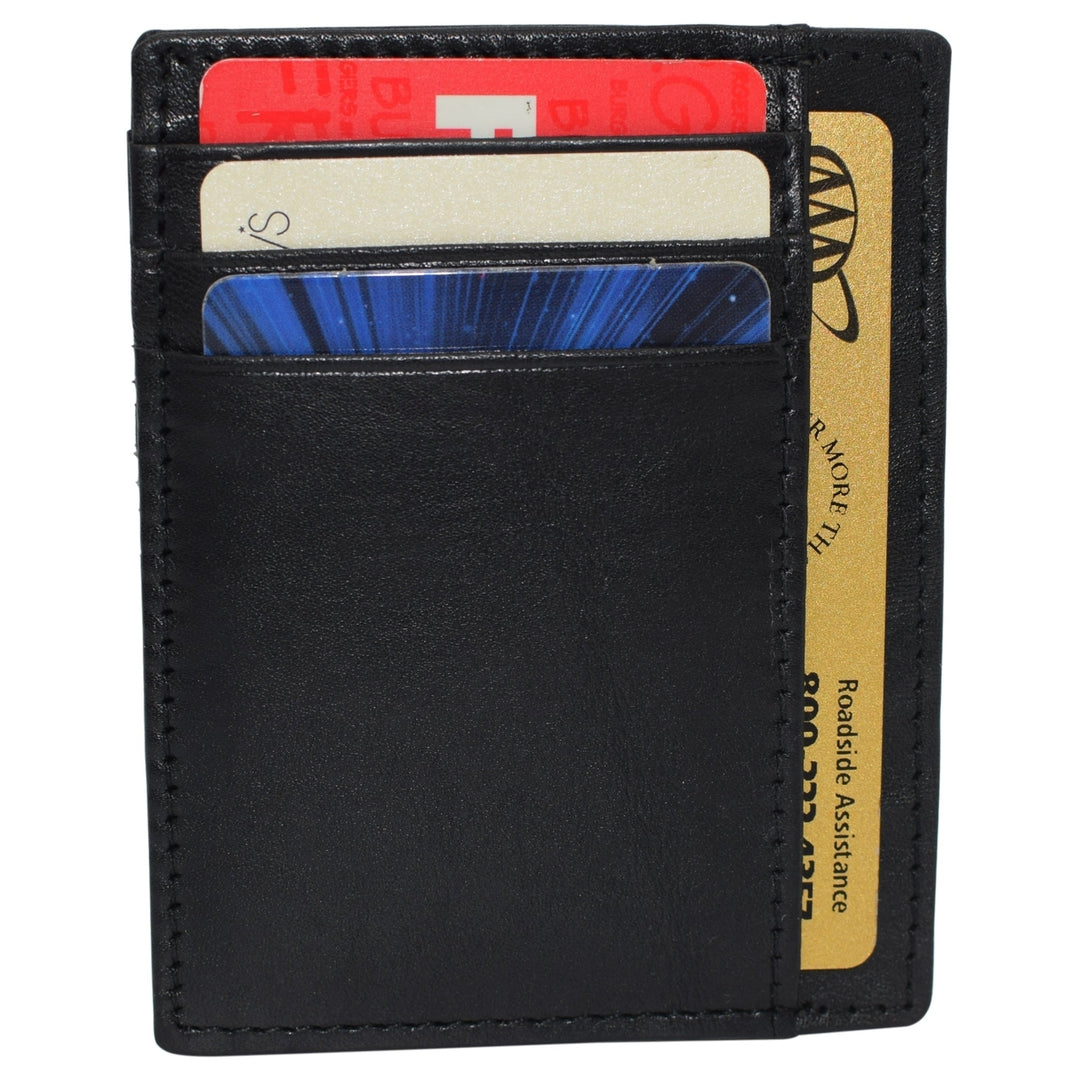 Swiss Marshall RFID Blocking Front Pocket Leather Slim Credit Card Case Holder Wallet Image 12