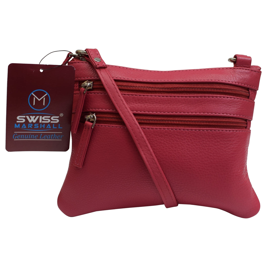 Womens Genuine Leather Handbag Cross Body Bag Shoulder Bag Organizer Mini Purse Image 6