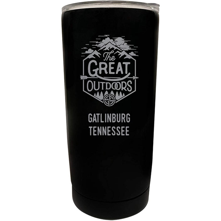 Gatlinburg Tennessee Etched 16 oz Stainless Steel Insulated Tumbler Outdoor Adventure Design Image 1