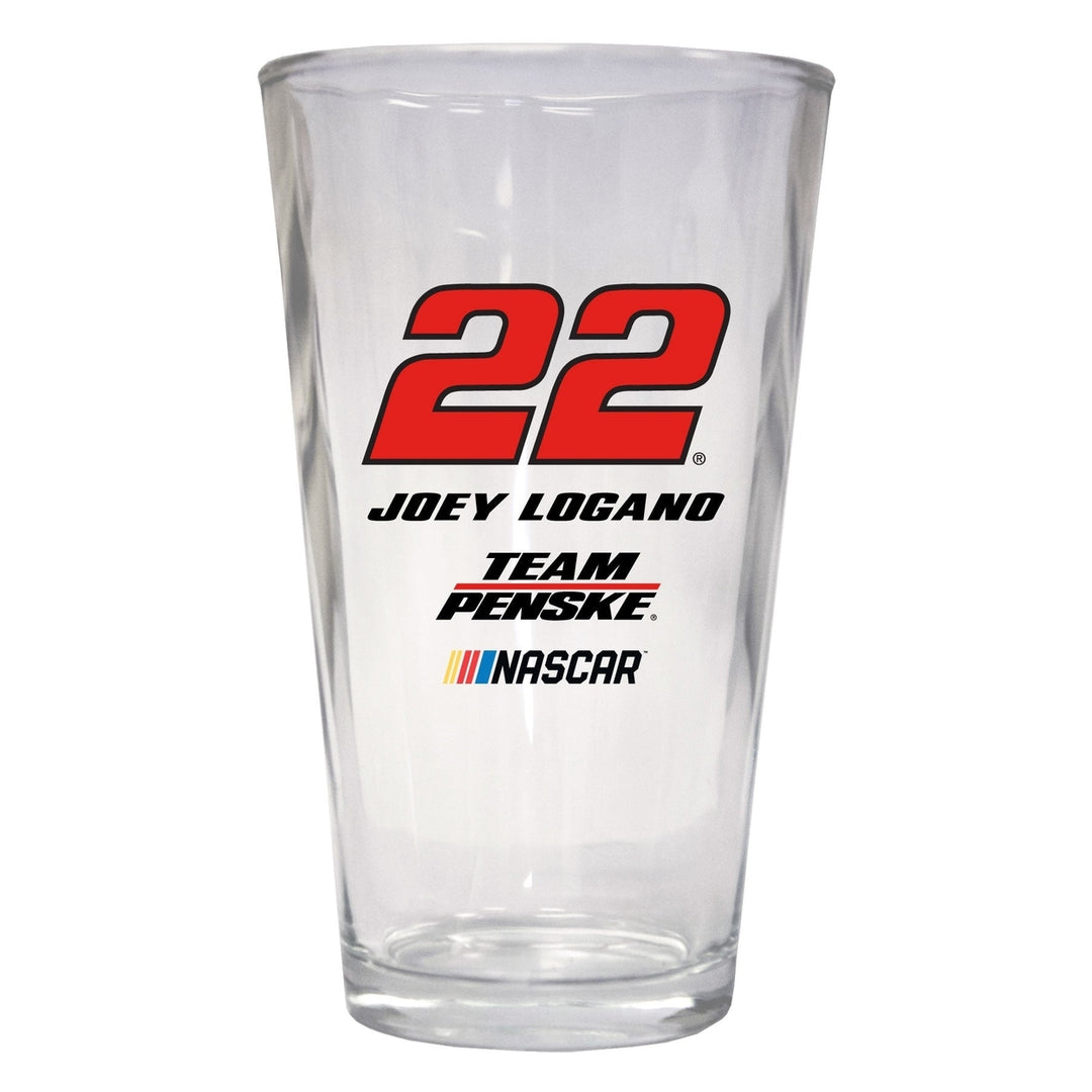 Joey Logano 22 NASCAR Pint Glass for 2020 Image 1