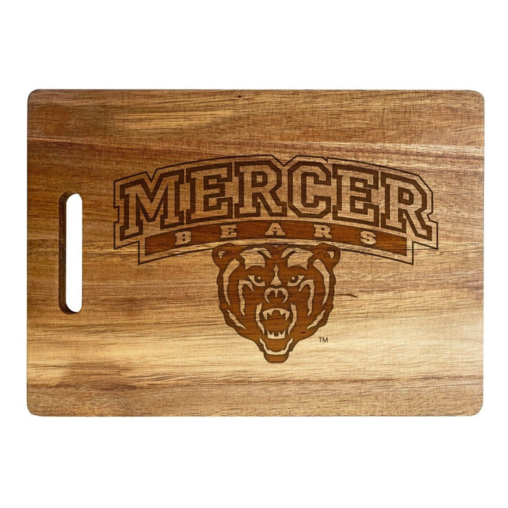 Mercer University Classic Acacia Wood Cutting Board - Small Corner Logo Image 2