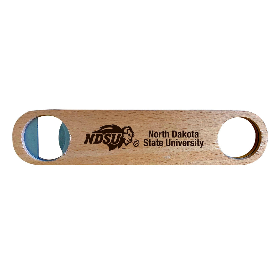 North Dakota State Bison NCAA Elegant Laser-Etched Wooden Bottle Opener - Collegiate Bar Accessory Image 1