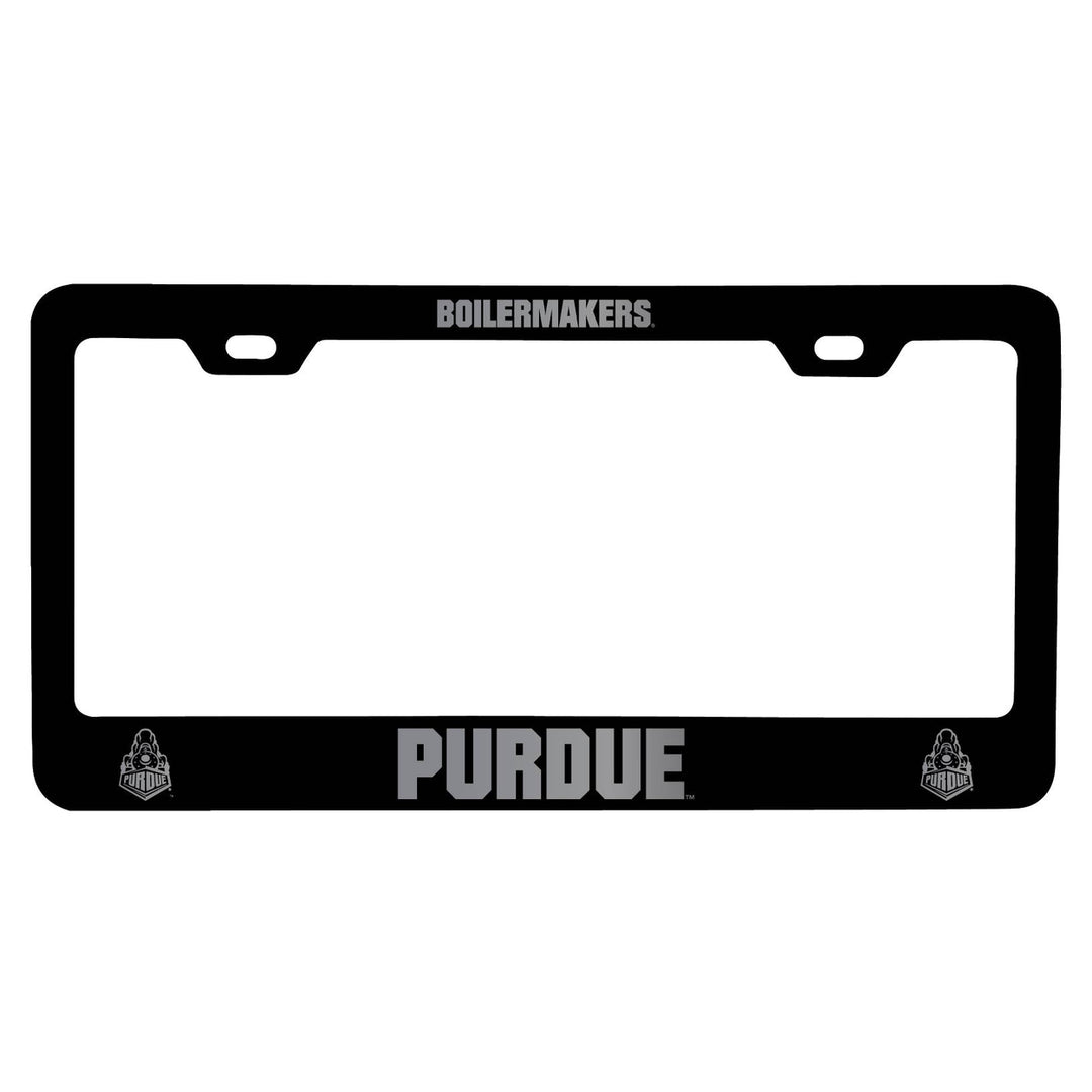 Purdue Boilermakers NCAA Laser-Engraved Metal License Plate Frame - Choose Black or White Color Image 1