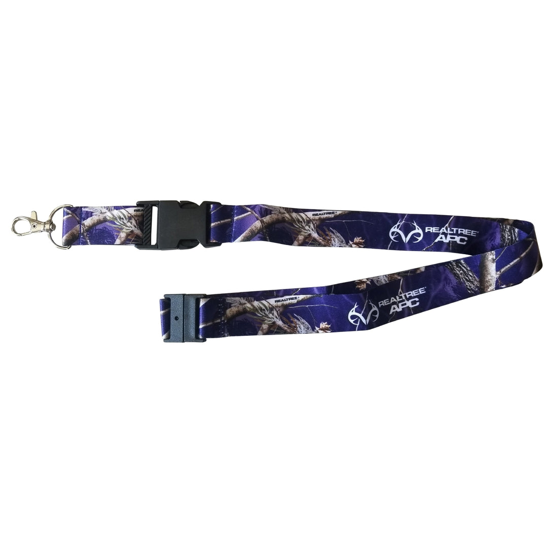 RealTree APC Blue Navy Camo Pattern Hunting Lanyard Keychain with Clasp Image 1