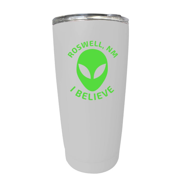 Roswell Mexico I Believe Alien Souvenir 16 oz Insulated Stainless Steel Tumbler Straight - Choose Your Color Image 1