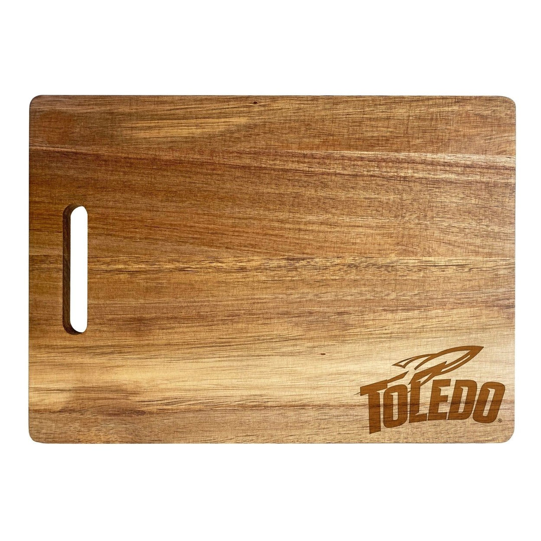 Toledo Rockets Classic Acacia Wood Cutting Board - Small Corner Logo Image 1