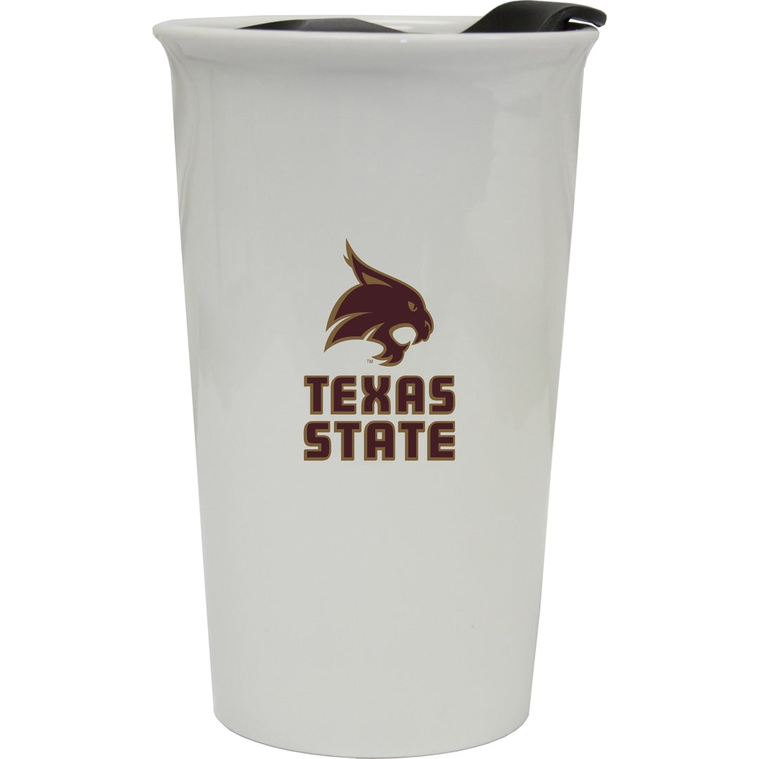 Texas State University Double Walled Ceramic Tumbler Image 1