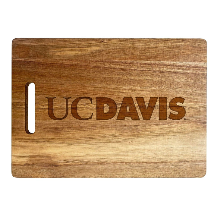UC Davis Aggies Classic Acacia Wood Cutting Board - Small Corner Logo Image 1
