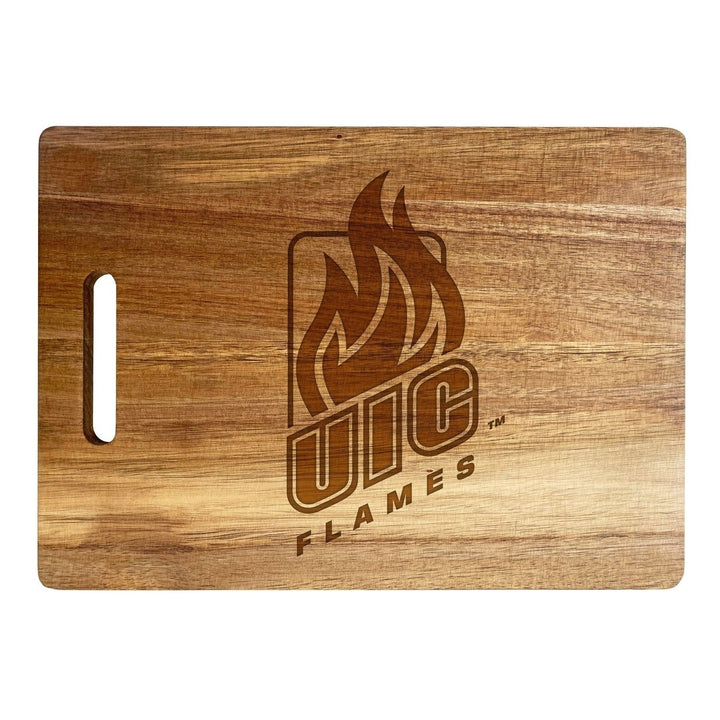 University of Illinois at Chicago Classic Acacia Wood Cutting Board - Small Corner Logo Image 2