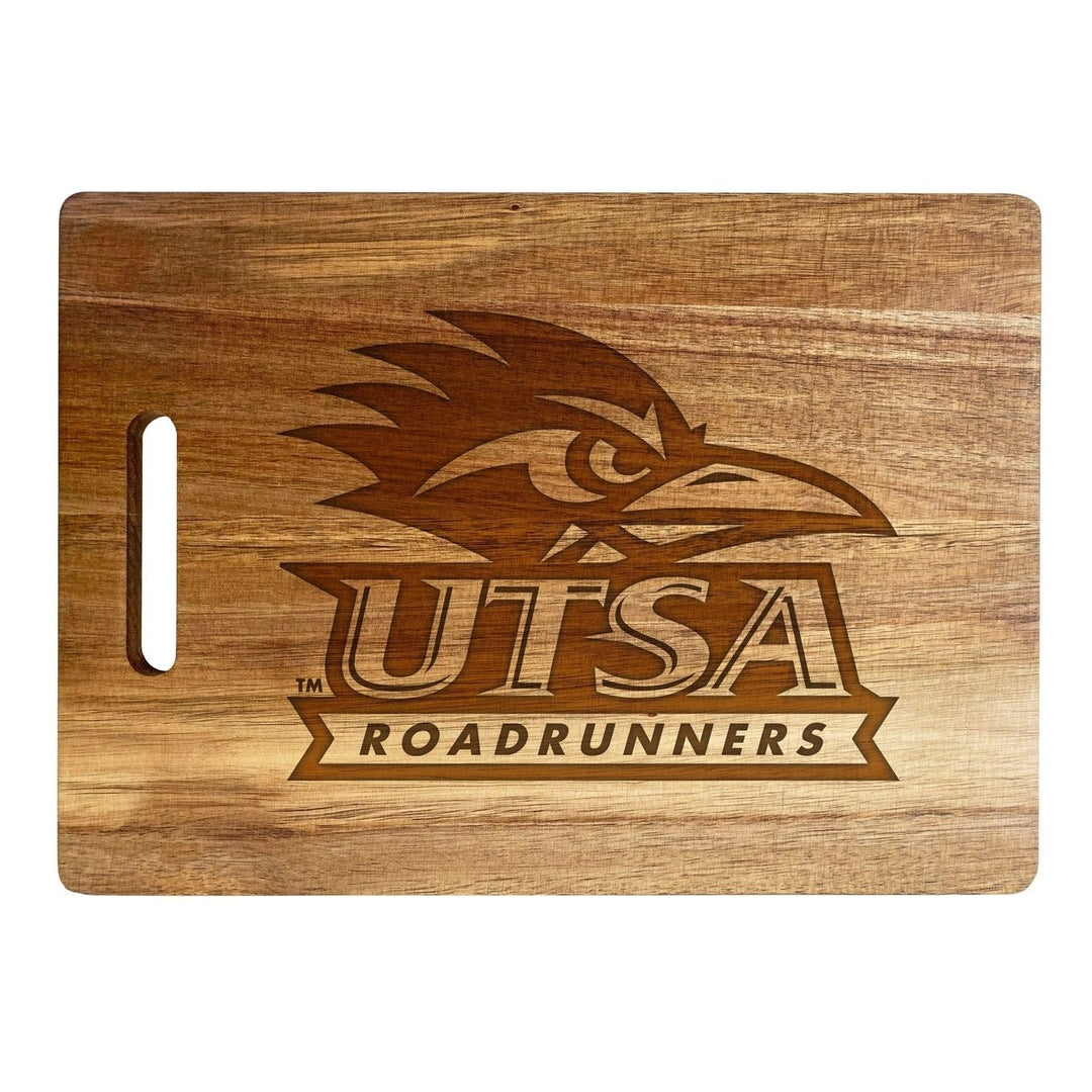 UTSA Road Runners Classic Acacia Wood Cutting Board - Small Corner Logo Image 1