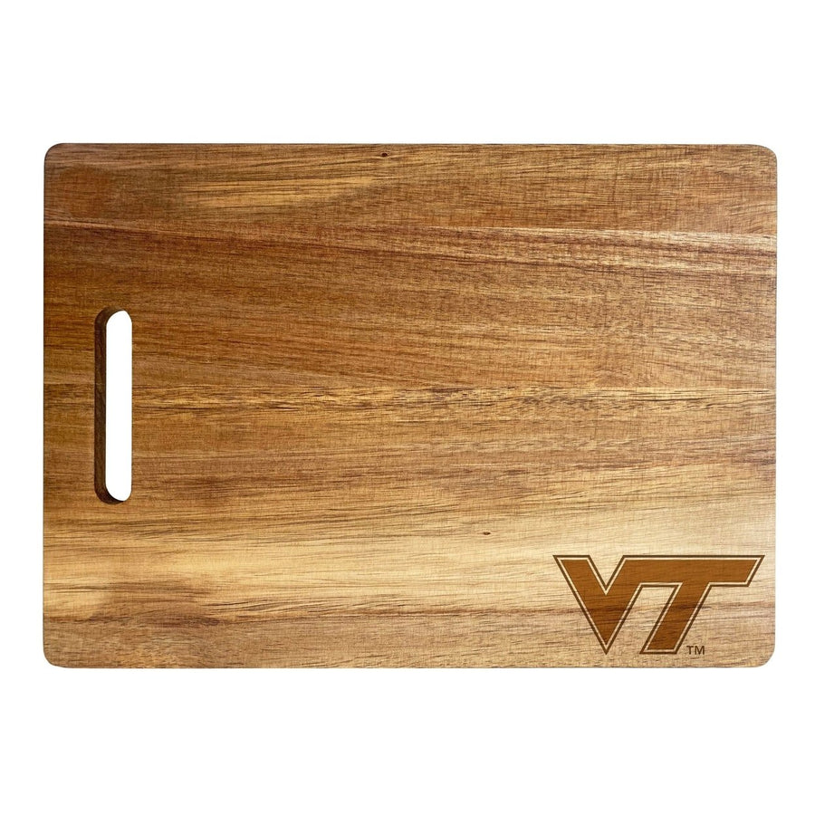 Virginia Tech Hokies Engraved Wooden Cutting Board 10" x 14" Acacia Wood Image 1