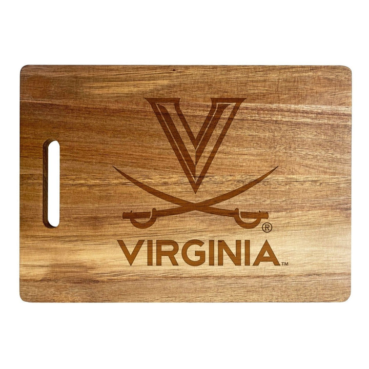 Virginia Cavaliers Classic Acacia Wood Cutting Board - Small Corner Logo Image 1