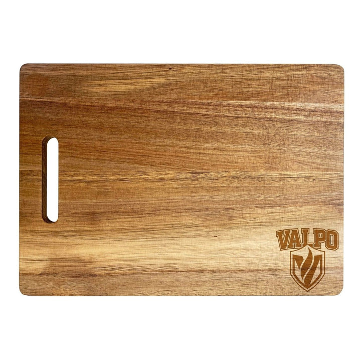 Valparaiso University Classic Acacia Wood Cutting Board - Small Corner Logo Image 1