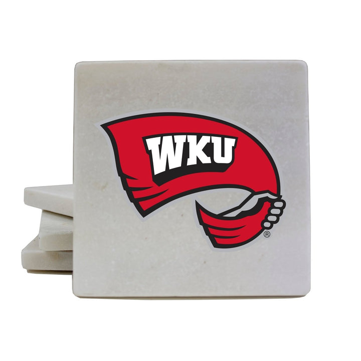 Western Kentucky Hilltoppers Officially Licensed Coasters - Choose Marble or Acrylic Material for Ultimate Team Pride Image 1