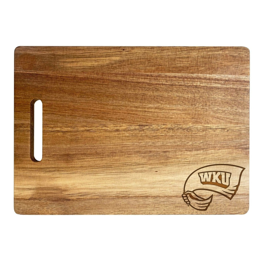 Western Kentucky Hilltoppers Engraved Wooden Cutting Board 10" x 14" Acacia Wood Image 1