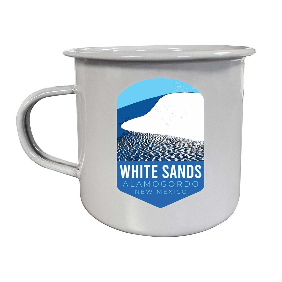 White Sands Alamogordo Mexico 16 oz Gray Tin Camper Mug Choice of Design Image 1