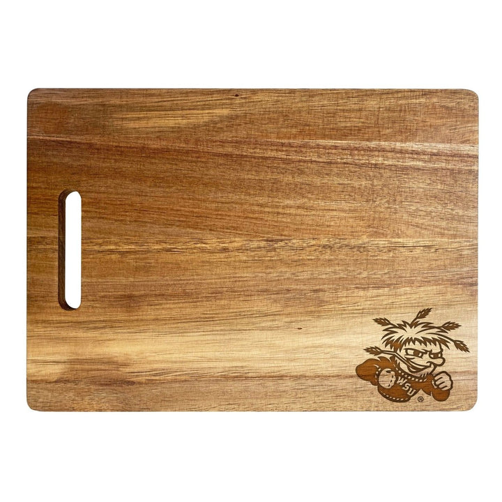 Wichita State Shockers Classic Acacia Wood Cutting Board - Small Corner Logo Image 1