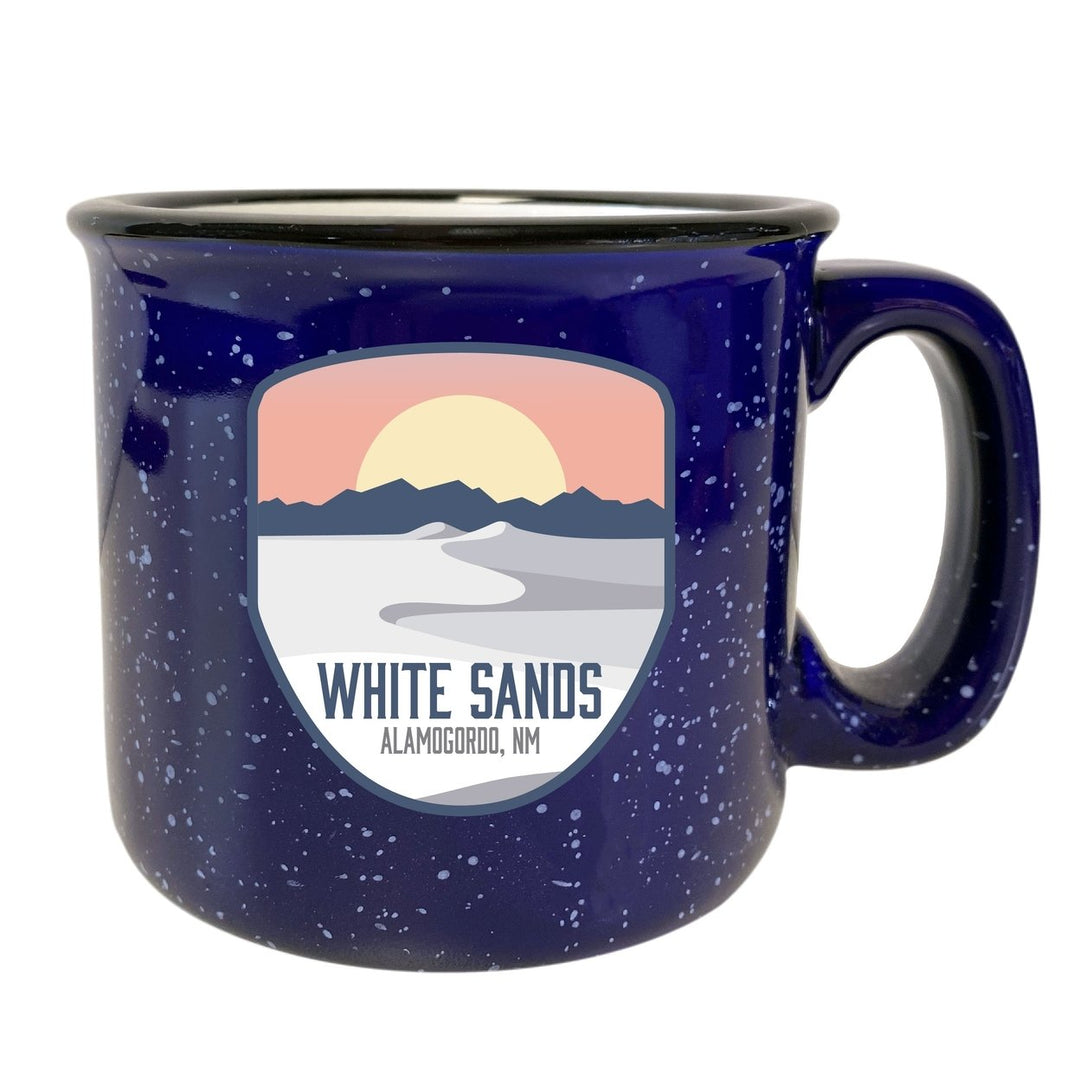 White Sands Alamogordo Mexico 16 oz Navy Speckled Ceramic Camper Coffee Mug Choice of Design Image 4