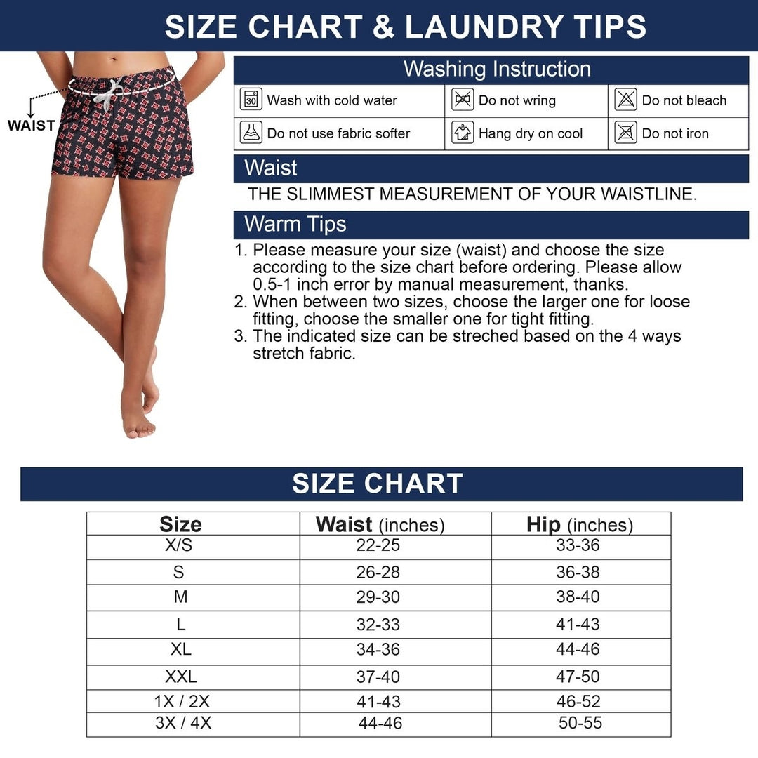 Womens Super Soft Lightweight Fun Printed Comfy Lounge Bottom Pajama Shorts W/ Drawstring Image 12