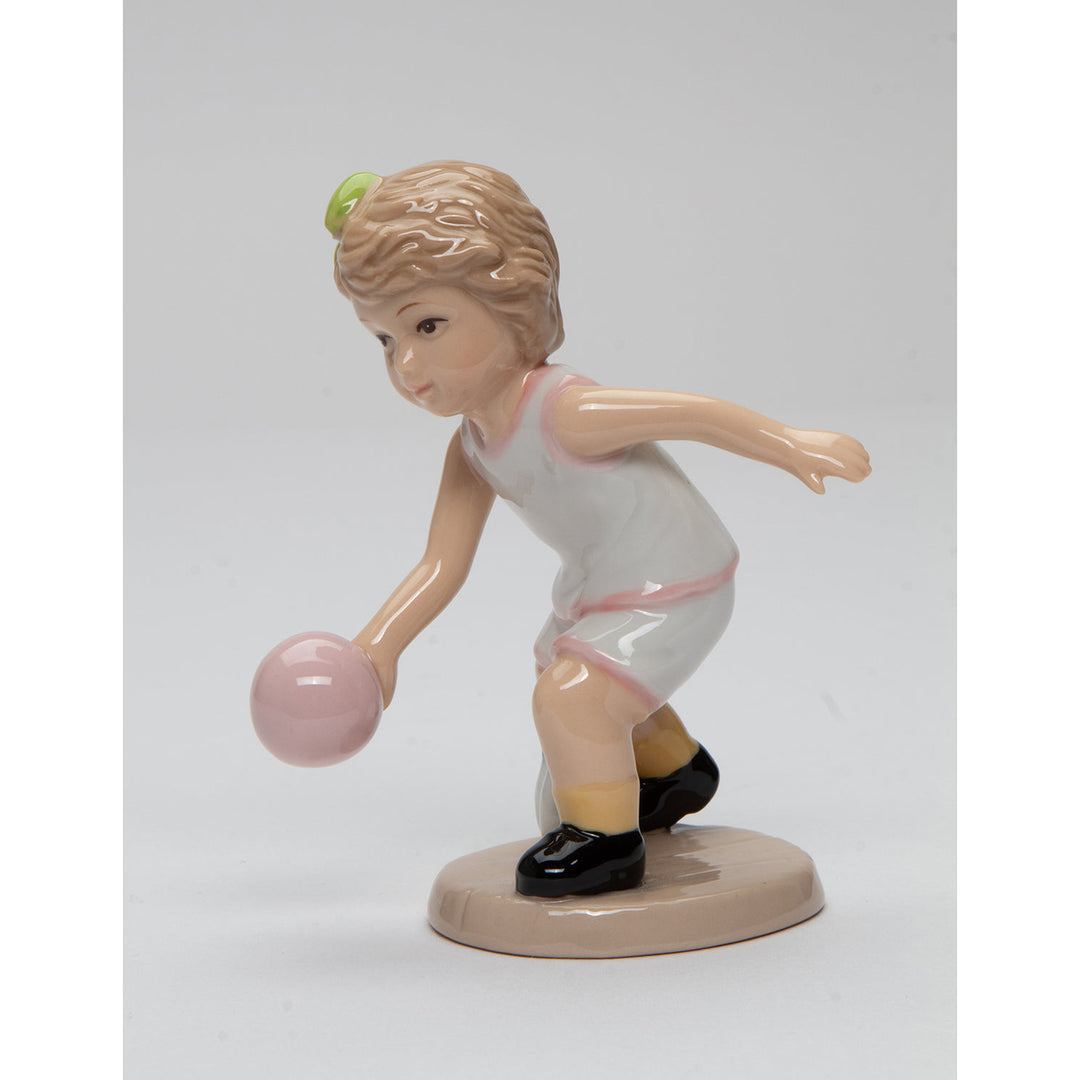 Ceramic Bowling Girl Figurine 2.75x2.5x4.5  Daughter Image 2