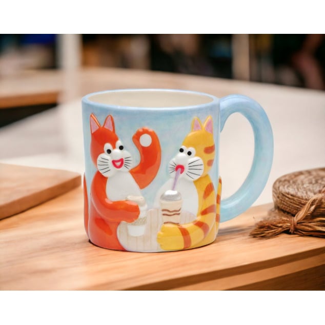 Ceramic Chatty Cats Mug 4.625in  Cat Mom Present Image 2