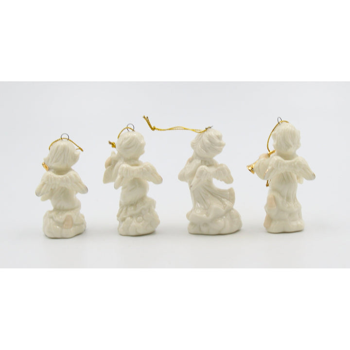 Ceramic Angel Ornaments Set of 4 3in Baptism Image 3