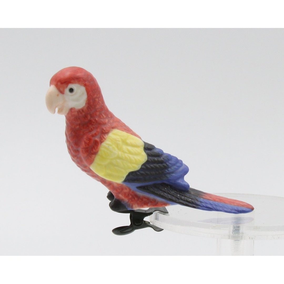 Ceramic Parrot Clip-on Size 3.25x1.25x2.375 inches Image 1