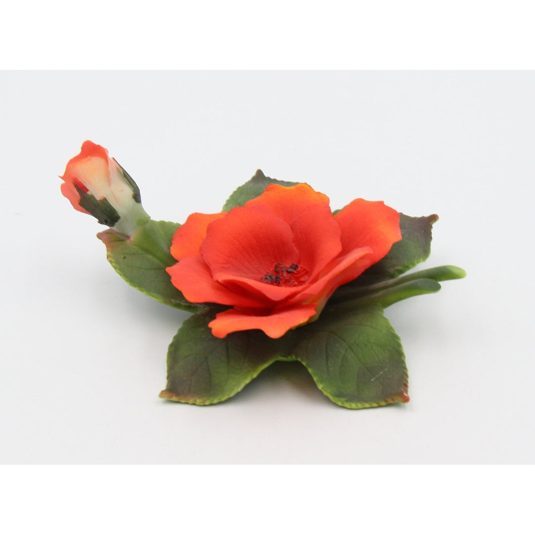 Ceramic Orange Wild Rose Flower FigurineHome DcorMomFarmhouse Kitchen Dcor, Image 3