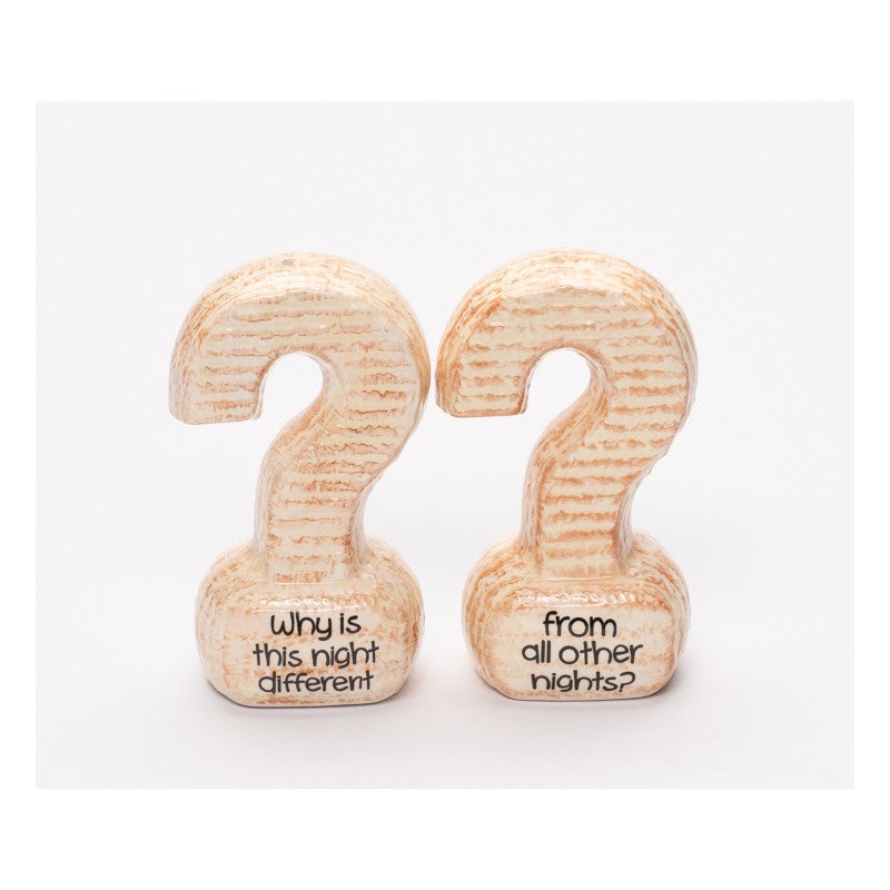 Ceramic Matzah Salt and Pepper Shakers Jewish Gift Image 2