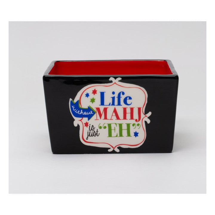 Ceramic Life Without Mahj Bowl 5.25 Inch Kitchen Mahjong Gift Image 2