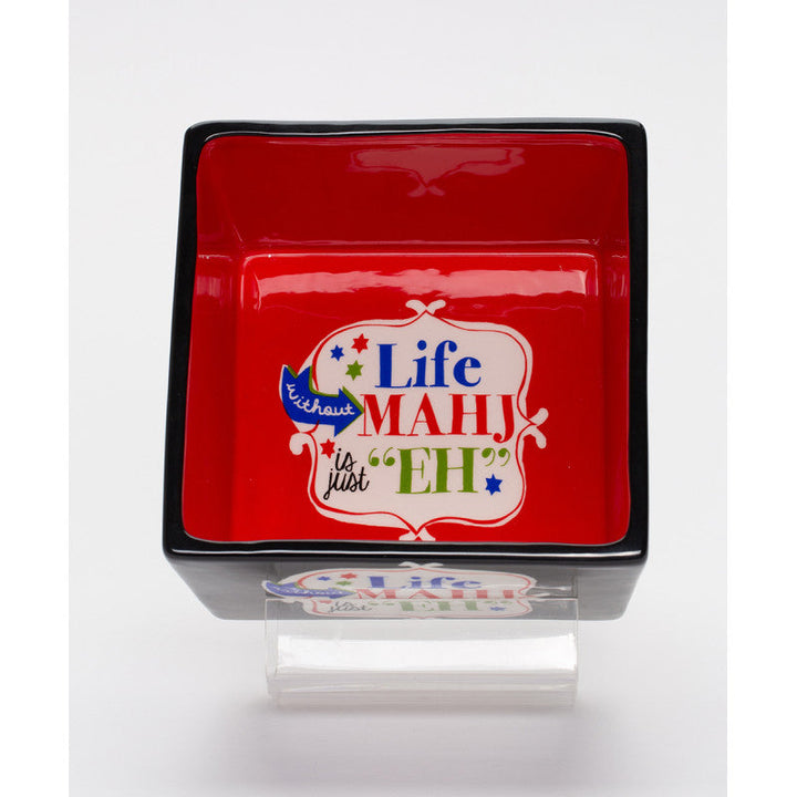 Ceramic Life Without Mahj Bowl 5.25 Inch Kitchen Mahjong Gift Image 4