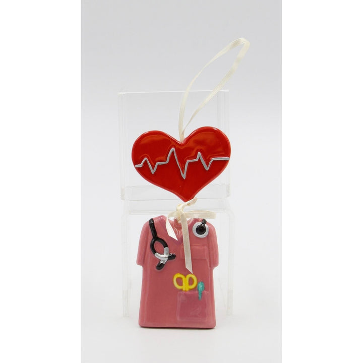 Ceramic Nurse Ornament 4 3/4"x3 1/8" Healthcare Hero Holiday Gift Image 2