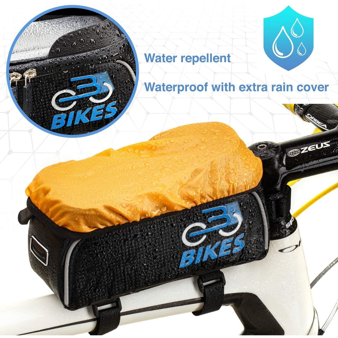 Bike Smart Phone Holder Bag Kit Handlebar Mount with 5 Bonus Bicycle AccessoriesFits Phones upto 6.5 Image 8