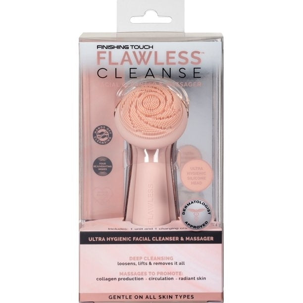 Finishing Touch Flawless Cleanse Silicone Facial Scrubber and Cleanser Image 1