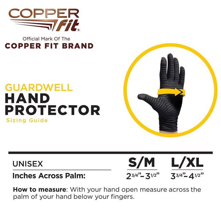 Copper Fit Guardwell Copper Infused Hand Protection Compression Gloves Image 4