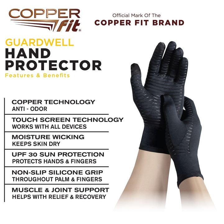 Copper Fit Guardwell Copper Infused Hand Protection Compression Gloves Image 6