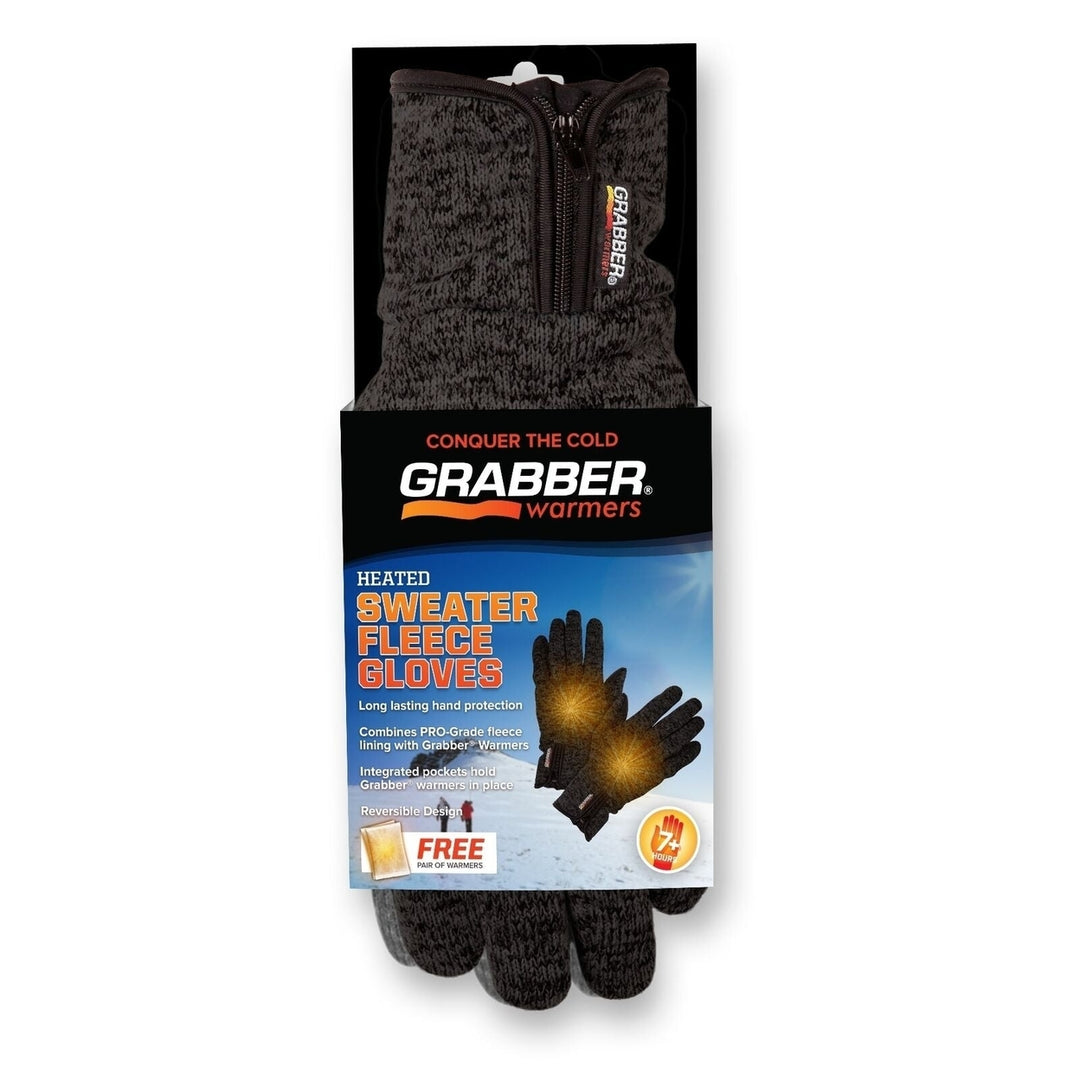 Grabber Heated Sweater Fleece Gloves with Grabber Warmers Large/X-Large Image 3